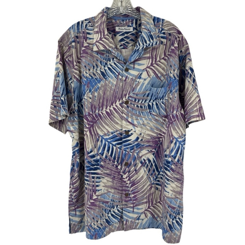 Tommy Bahama Big & Tall San Juan Fronds IslandZone® Camp multi Silk blend Vac XL